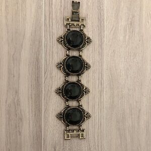 Black and Silver Colored Costume Bracelet Not Real Silver